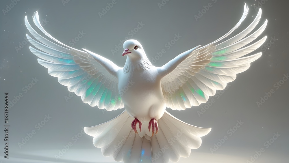 Fototapeta premium Spiritual Energy of White Doves