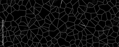 Modern Digital Composition Showcasing a Detailed Mosaic Structure with Complex Organic Fractal Networks and Structural Flow

