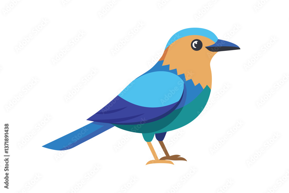 Fototapeta premium blue bird isolated on white background
