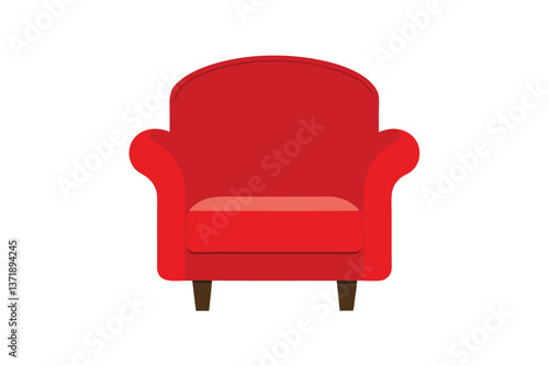 red leather armchair