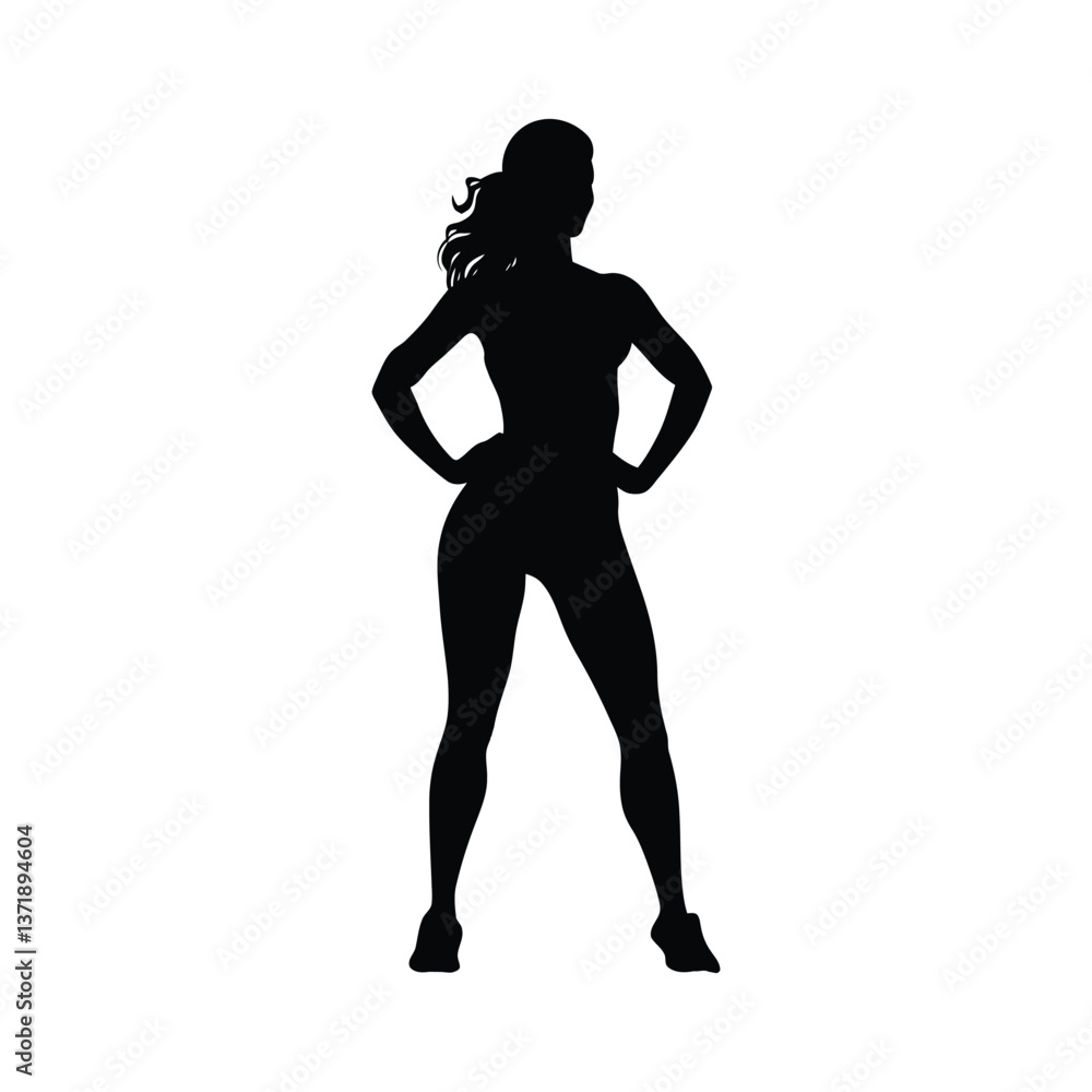 Woman Doing Gym a simple minimal black silhouette Woman Doing Gym a simple minimal black silhouette