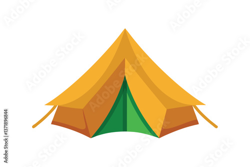 tourist tent on white background