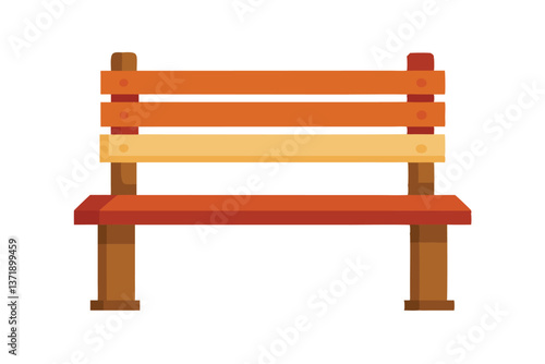 wooden bench isolated on white