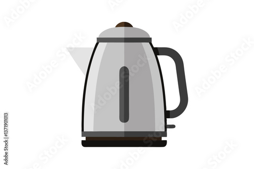 electric kettle on white background