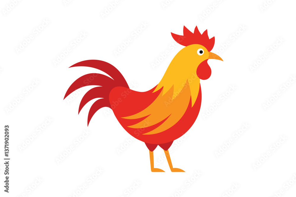 rooster isolated on white rooster isolated on white