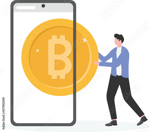 Businessman with coin
