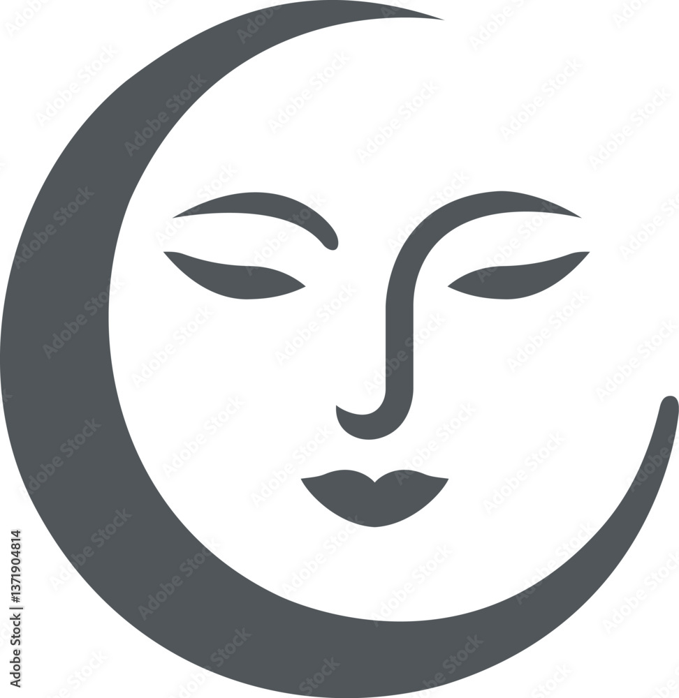 Obraz premium a crescent with a woman's face on it