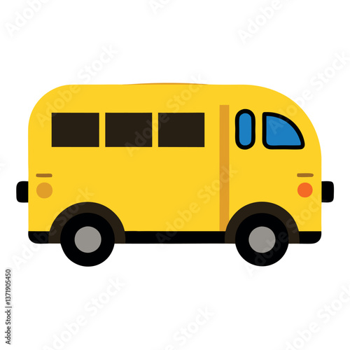 A compact--bright-yellow-school-bus-with-a-short 