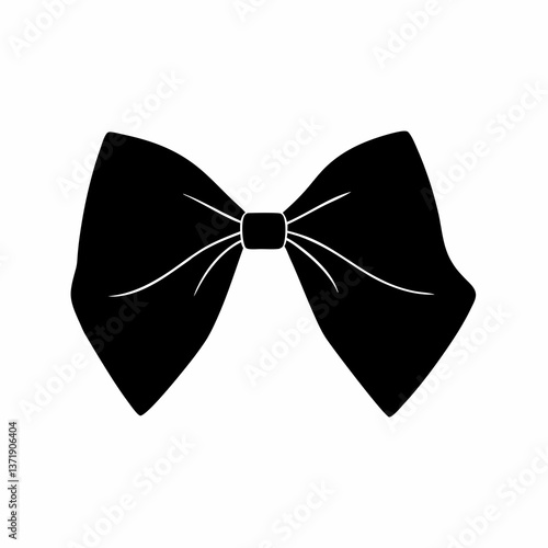 Black bow tie isolated on white background elegant silk accessory for formal occasions