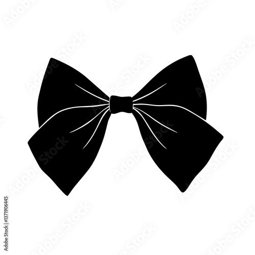 Black bow tie isolated on white background elegant silk accessory for formal occasions