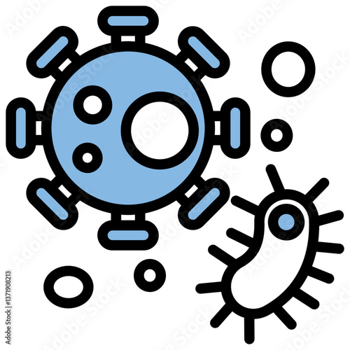 Disease Blue Black Icon
