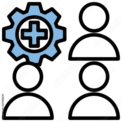 Vaccination Blue Black Icon