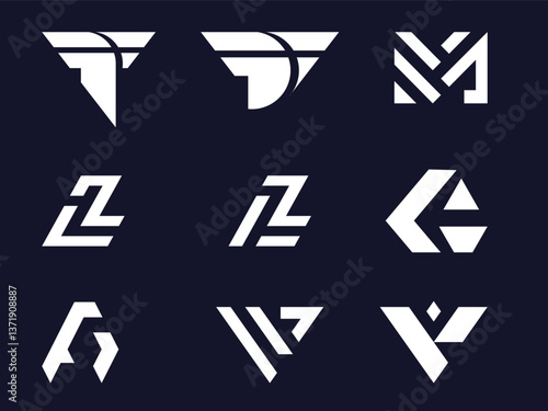 creative letter logo bundle for your business and company identity