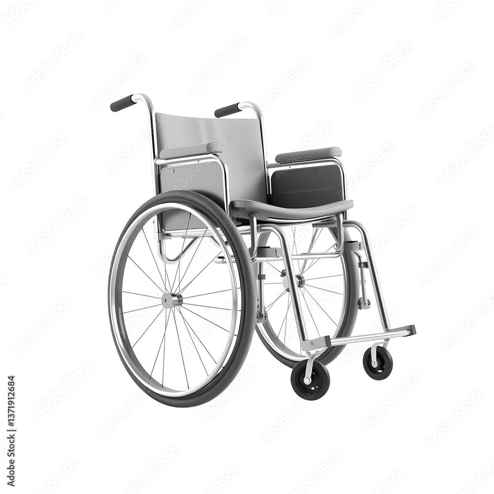 Fototapeta premium wheelchair isolated on white
