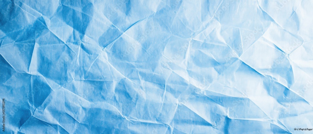 Blue wrinkled paper background texture Blue wrinkled paper background texture