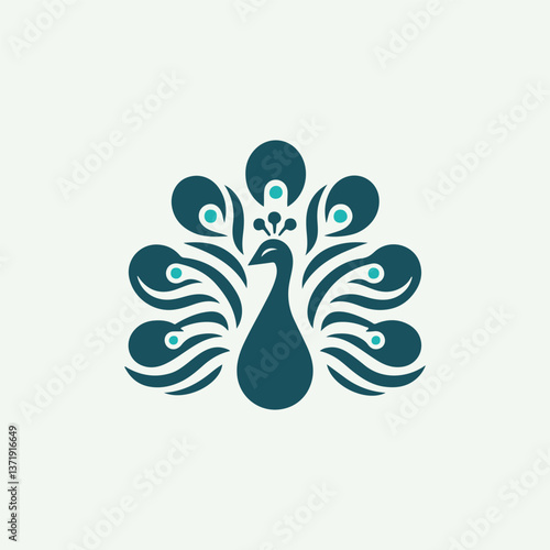 Minimalist Peacock Logo
