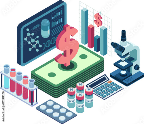Isometric Cost of Drug Development with Lab Equipment