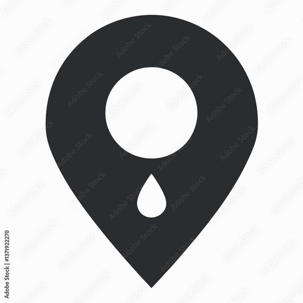 Map pointer with pin icon Map pointer with pin icon