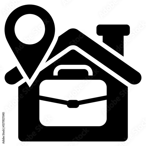 Remote Work Glyph Icon