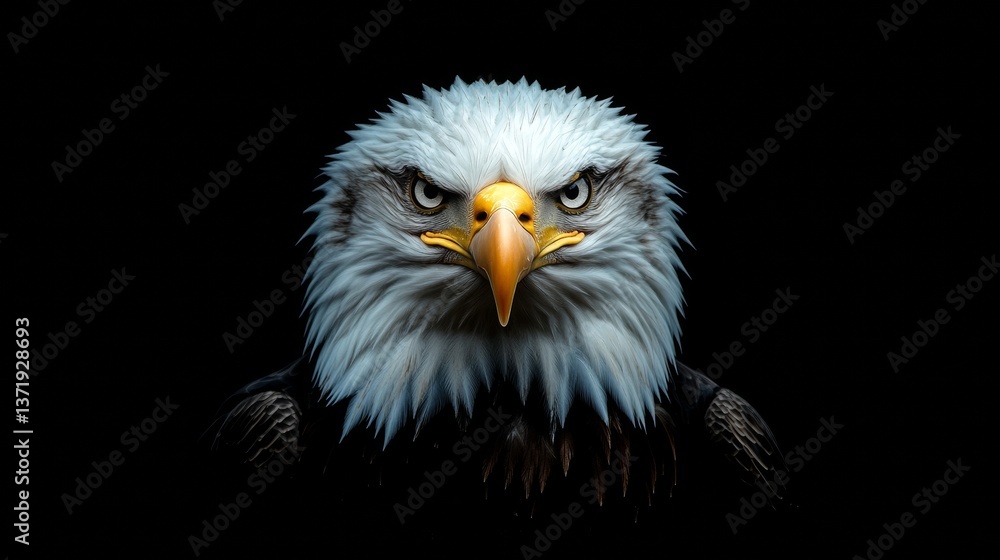 Fototapeta premium Bald eagle close up portrait (haliaeetus leucocephalus)