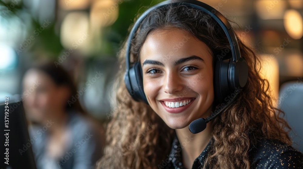 A customer service hotline with a smiling agent answering calls, and clients providing positive verbal feedback. A customer service hotline with a smiling agent answering calls, and clients providing positive verbal feedback.