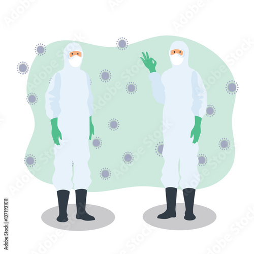 Protective Personnel in Protective Gear