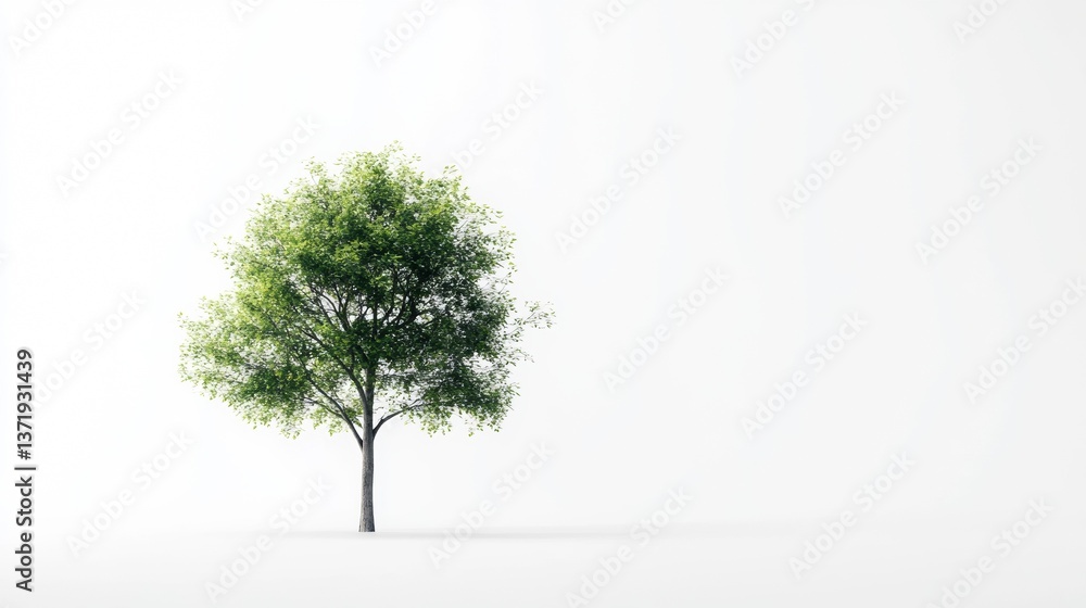 Obraz premium single tree isolated on white background with clipping path