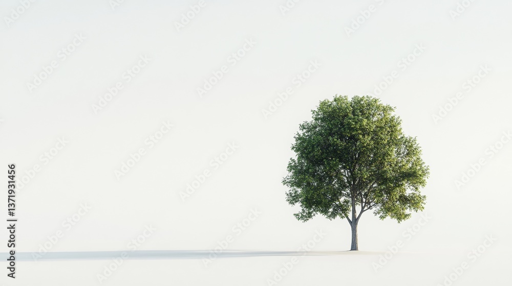 Obraz premium single tree isolated on white background with clipping path