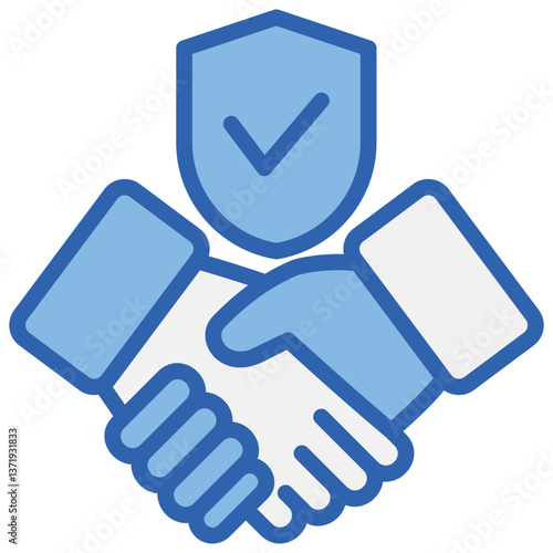 Commitment Blue White Icon
