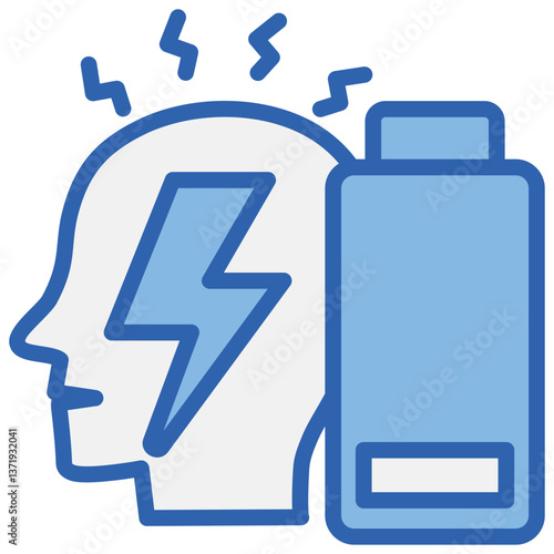 Burnout Blue White Icon