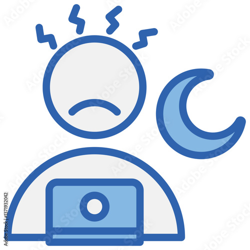 Workload Blue White Icon