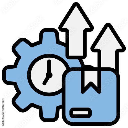 Productivity Blue Black Icon
