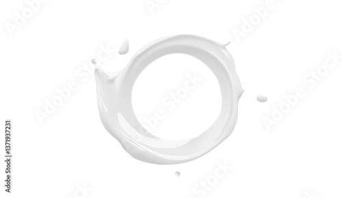 Milk Splash Ring Transparent PNG File