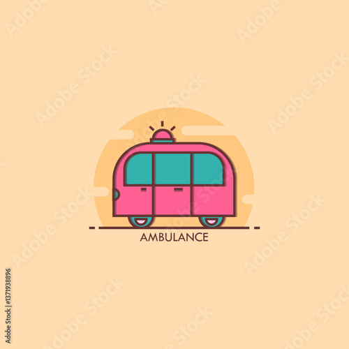 Simple Illustration of an Ambulance