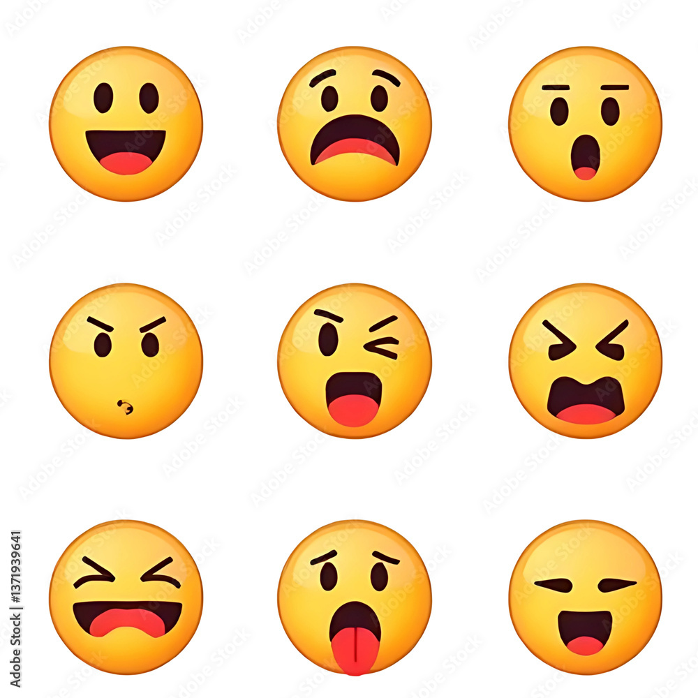 set of smileys set of smileys