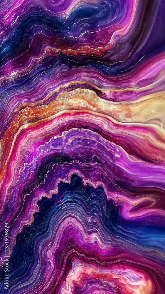Colorful abstract design showcasing vibrant swirls of purple, gold, and blue hues in a fluid composition Colorful abstract design showcasing vibrant swirls of purple, gold, and blue hues in a fluid composition