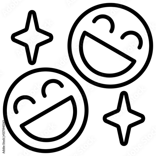 Cheerfulness Outline Icon