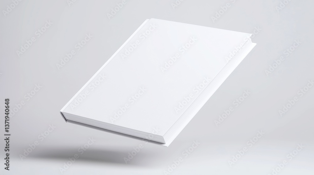 Artbook Mockup in Air, elegant hardcover design with a pristine white cover, perfect-bound style, set against a smooth, seamless white backdrop, ideal for showcasing artwork. Artbook Mockup in Air, elegant hardcover design with a pristine white cover, perfect-bound style, set against a smooth, seamless white backdrop, ideal for showcasing artwork.