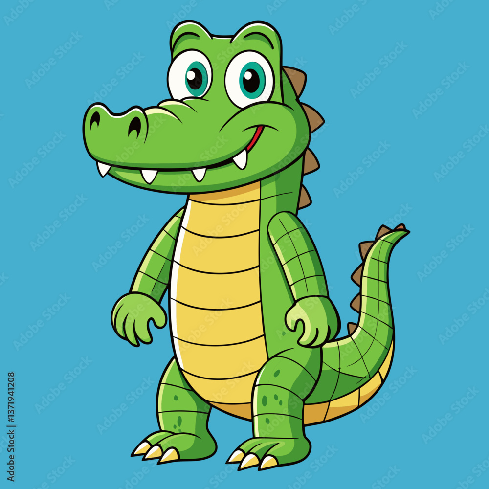 Fototapeta premium funny crocodile vector