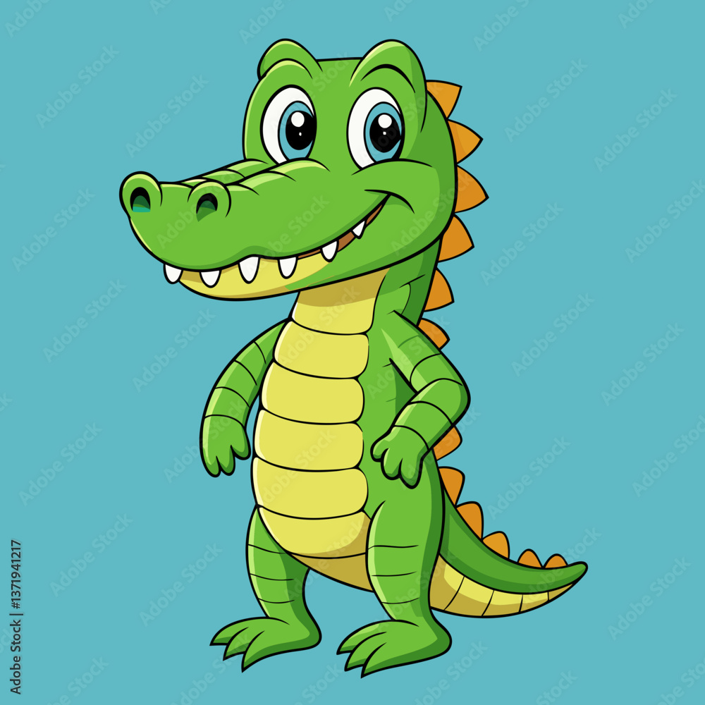Fototapeta premium funny crocodile vector