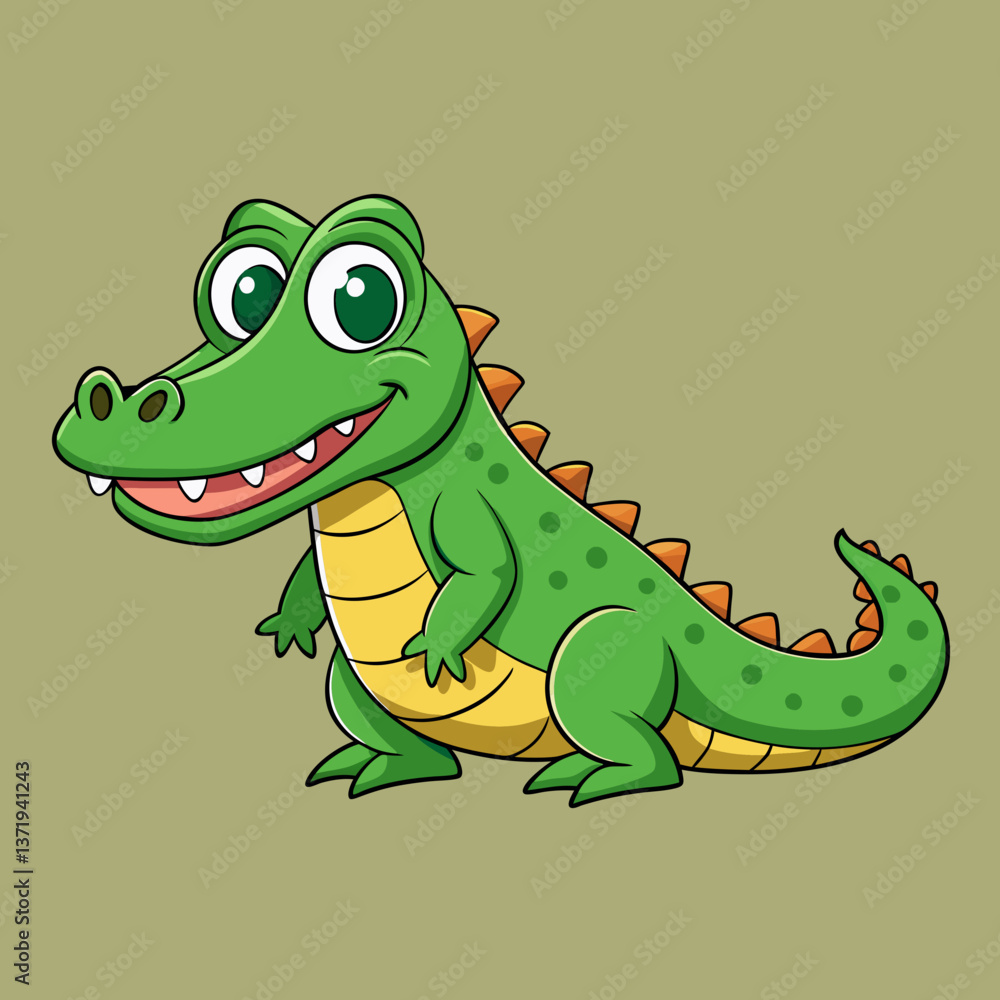 Fototapeta premium funny crocodile vector