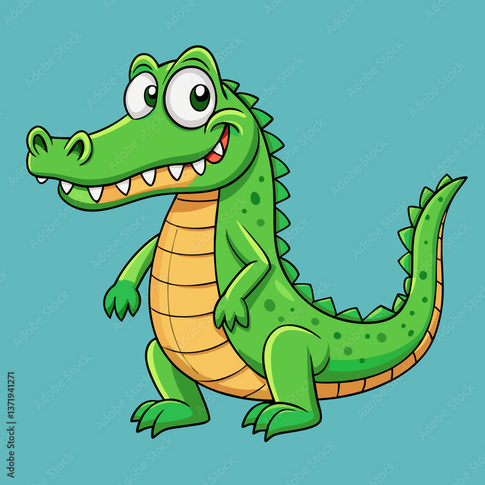 Fototapeta premium funny crocodile vector