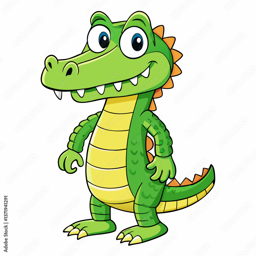 Fototapeta premium funny crocodile vector