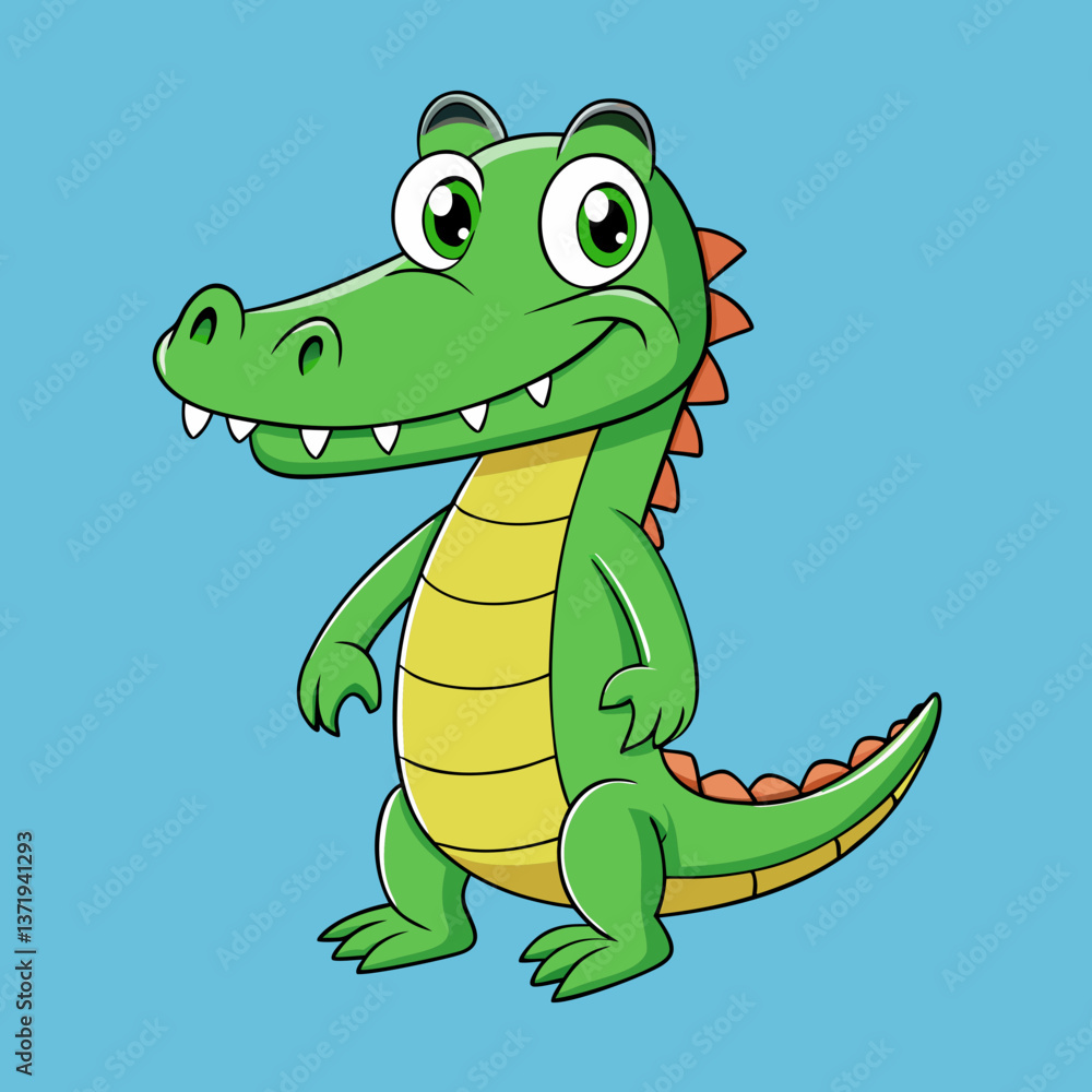 Fototapeta premium funny crocodile vector