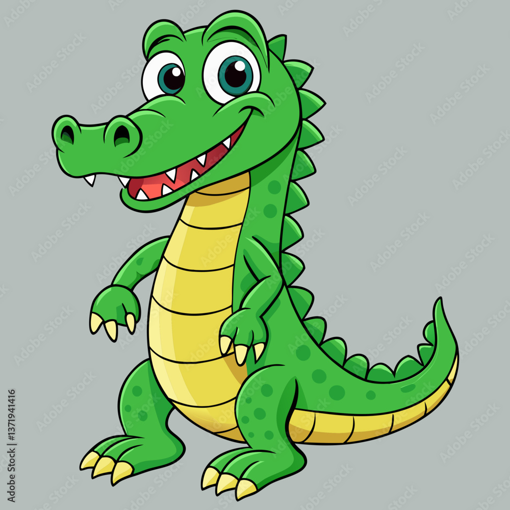 Fototapeta premium funny crocodile vector