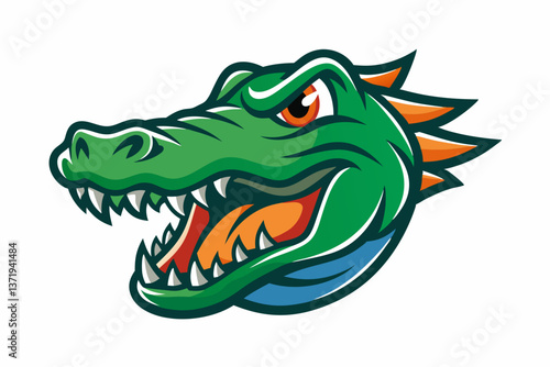 crocodile head logo vector