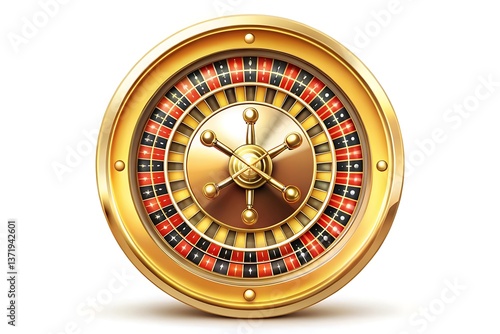 Gold and black wheel with a red stripe