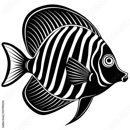 emperor angelfish silhouette