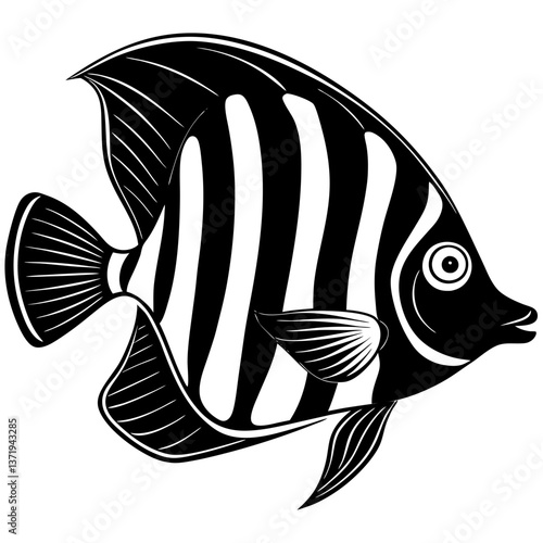 emperor angelfish silhouette