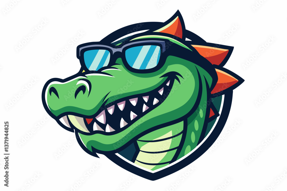funny crocodile head with nice sunglasses funny crocodile head with nice sunglasses